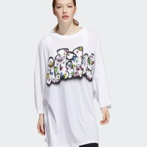Jeremy Scott x Adidas T-shirt Dress Women Sz OSFA NWT